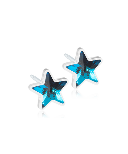 Medical Plastic Star Earrings 6mm