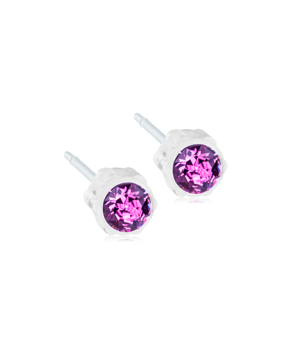 Medical Plastic Crystal Earrings 4mm