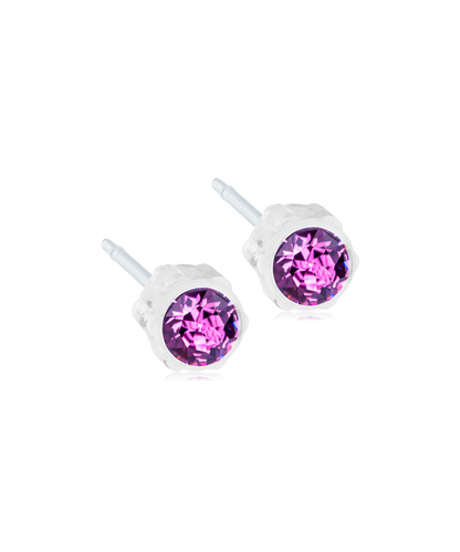 Medical Plastic Crystal Earrings 4mm