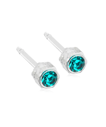 Medical Plastic Crystal Earrings 4mm