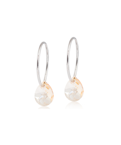 Natural Titanium Drop Pendant Earrings 8mm