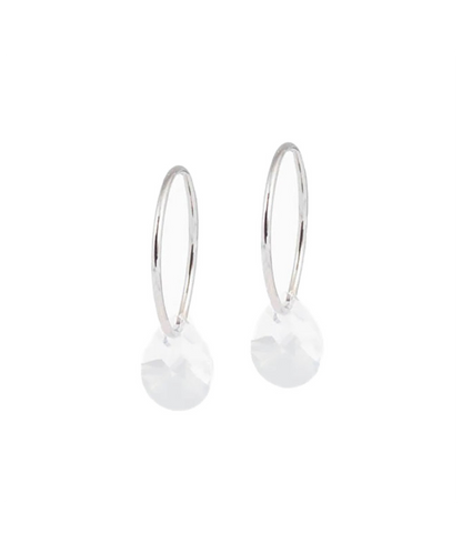 Natural Titanium Drop Pendant Earrings 8mm