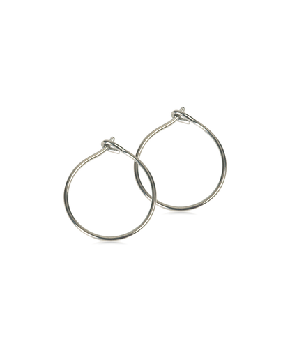 Natural Titanium Safety Ear Rings