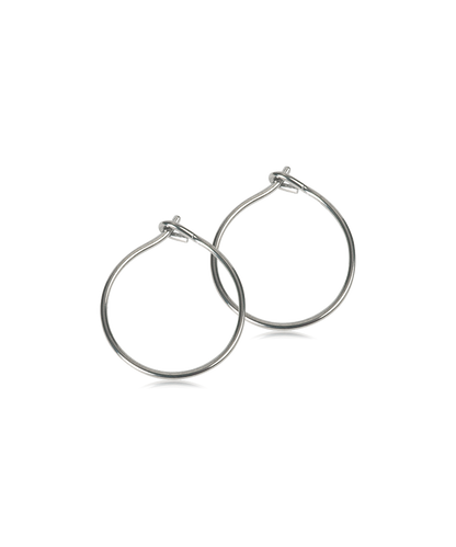 Natural Titanium Safety Ear Rings
