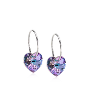 Load image into Gallery viewer, Natural Titanium Heart Crystal Earrings 10mm
