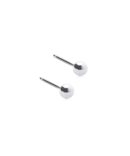 Load image into Gallery viewer, Silver Titanium Ball Earrings 3mm
