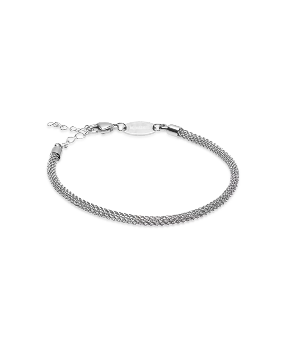 Silver Round Mesh Bracelet 2.5mm