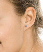 Load image into Gallery viewer, Silver Titanium Star Earrings
