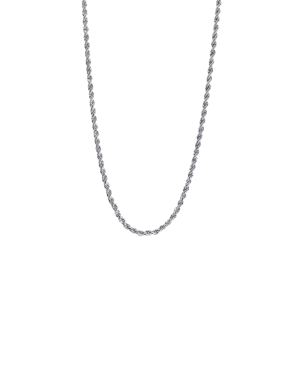 Silver Titanium Twist Necklace 2.5mm