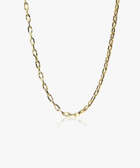 Gold Medium Link Necklace 52 cm