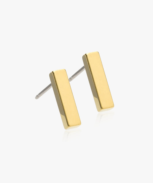 Gold Titanium Pendant Plain Straight 10mm