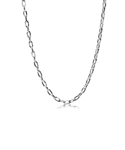 Silver Medium Link Necklace 52 cm