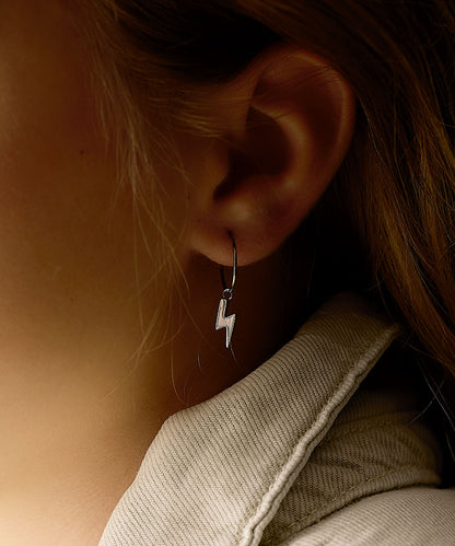 Natural Titanium Earring 14mm, Pendant Flash 11mm