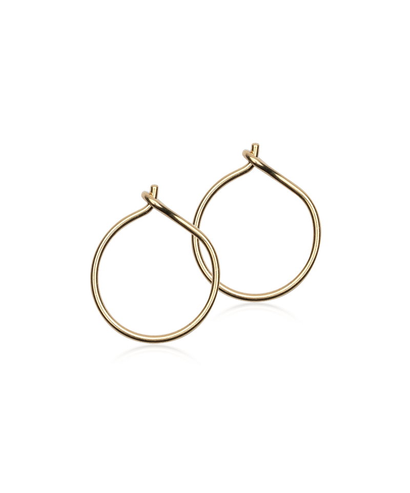 Gold Titanium Safety Ear Rings