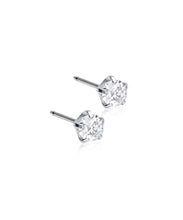 Load image into Gallery viewer, Silver Titanium Tiffany Precious White Cubic Zirconia Earrings
