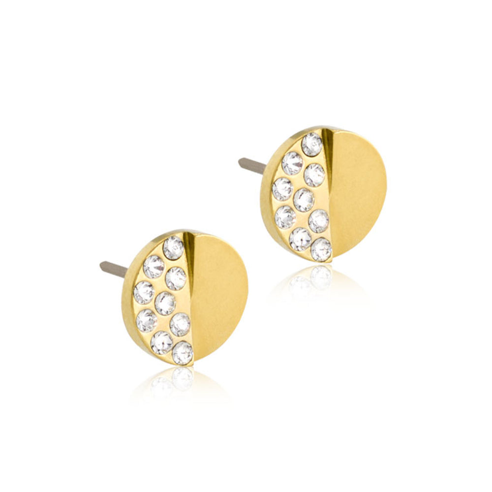 Blomdahl Singapore gold titanium brilliance split hypoallergenic crystal earrings | earrings for senstive skin singapore