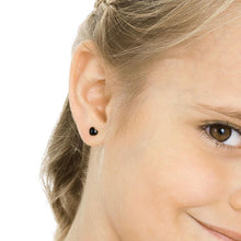Load image into Gallery viewer, Kid Modelling with Blomdahl Heart Earring | Ear stud Singapore
