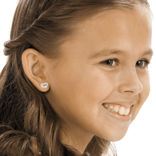 Load image into Gallery viewer, Medical Plastic Brilliance Heart Hollow Crystal Earrings 10mm
