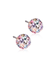 Load image into Gallery viewer, Natural Titanium Crystal Ball Cubic Zirconia Earrings 6mm — Coloured
