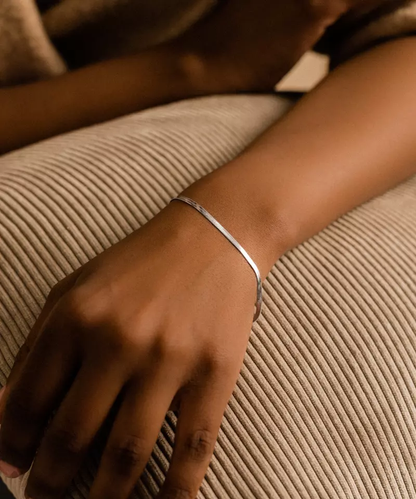 Silver Titanium Plain Bracelet 2.5mm