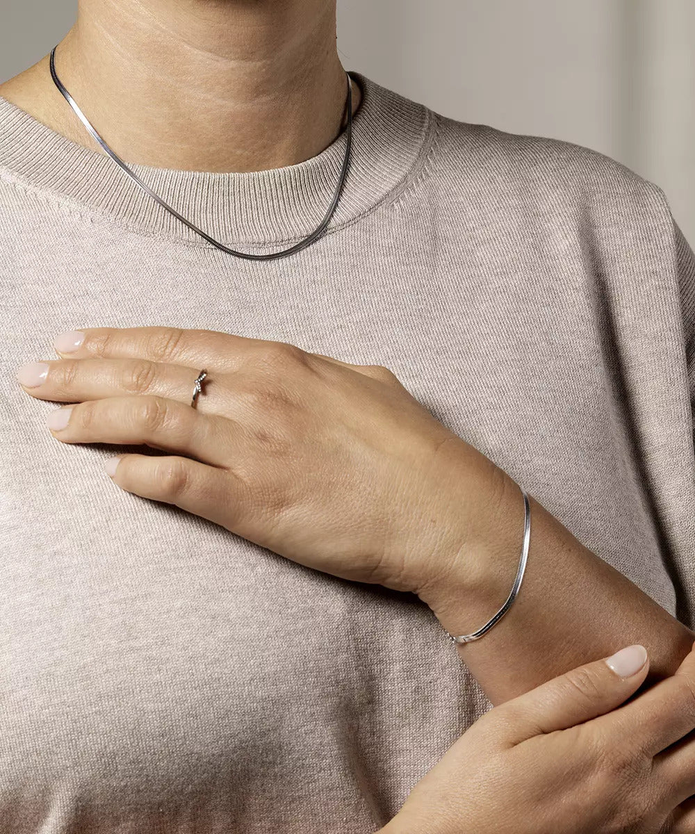 Hypoallergenic Nickel Free Silver Plain Necklace Blomdahl Singapore