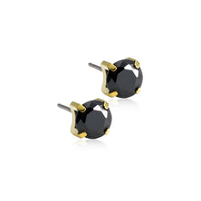 Load image into Gallery viewer, Blomdahl Singapore gold titanium nickel-free tiffany earring, with cubic zirconia gem, hypoallergenic stud earrings and earrings for sensitive skin singapore
