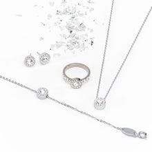 Load image into Gallery viewer, Silver Brilliance Halo Crystal Jewellery set
