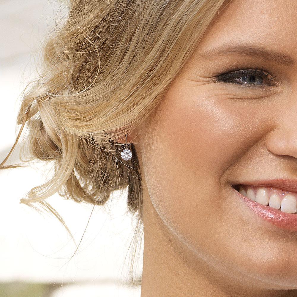 tiffany pendant - natural titanium post jewelry - earrings for women, kids and girls - model